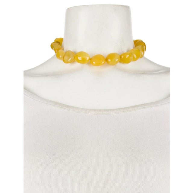 14K Yellow Gold & Cord Featuring Free-Form Chalcedony Beads Length: 15.75" Width: 0.5" Stone Count: 18 Stone Dimensions...