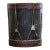 Antique Civil War Era Painted Wood Drum With Rope Tension and Leather Ears For Sale