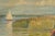 1920s Jules Gaillepand, Lakeside Scene with Nude Figure Swans and Sailboat, 1920s, Oil on Canvas For Sale - Image 5 of 16