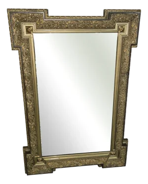 French Painted Parcel Gilt Mirror, 1870s
