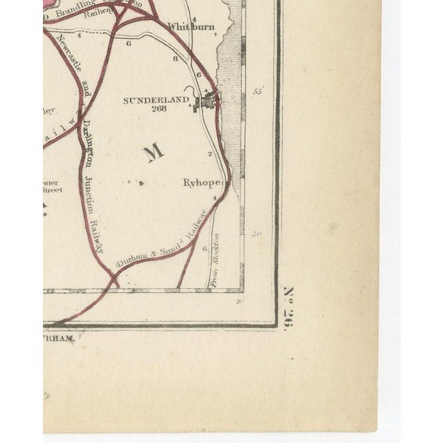 Paper Antique Hobson Fox Hunting Map of Northumberland with Tynedale Hunt, 1870 For Sale - Image 7 of 10