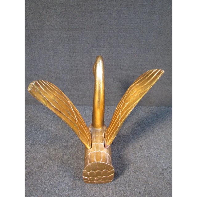 Gold Leaf Swan Sculpture For Sale In New York - Image 6 of 12
