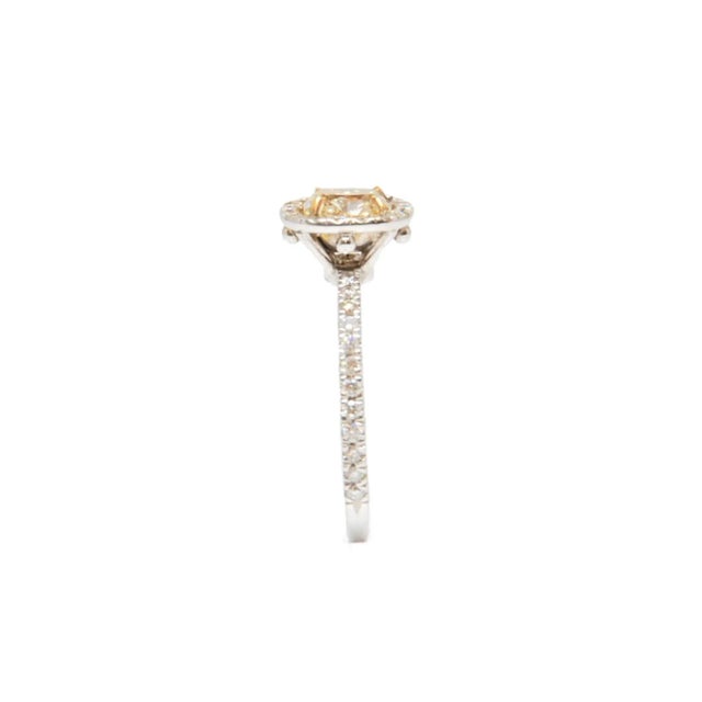 1.13 Ct Natural Yellow Diamond Ring Size 5.25 For Sale In Chicago - Image 6 of 8