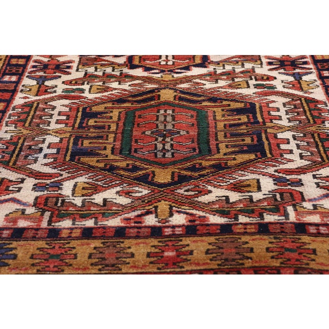Mid 20th Century Vintage Persian Heriz Rug Runner, 03'04 X 10'05 For Sale - Image 5 of 10