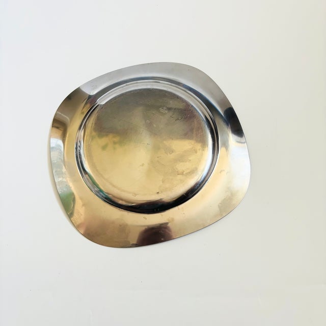 Mid Century Glass Cloche on Stainless Steel Tray by WMF Cromargan, Germany For Sale - Image 10 of 11