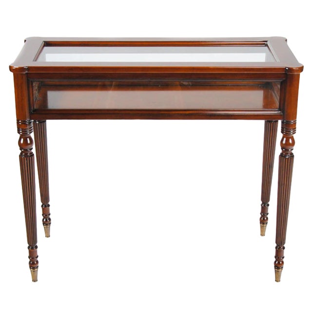Niagara Furniture Sheraton Showcase Cabinet Table For Sale