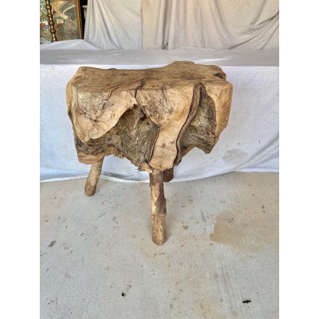 Late 19th French Wood Live Edge Butcher Table For Sale - Image 11 of 12