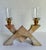 Late 20th Century Vintage Postmodern Pink Marble Sculptural Double Candle Holder For Sale - Image 5 of 9