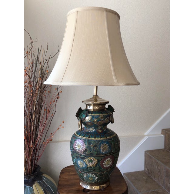 Excellent Pre-Owned Condition. We acquired this gorgeous champlevé table lamp from a lovely lady’s estate. She was in a...