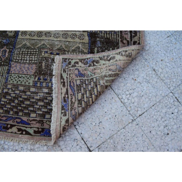 Vintage Turkish Pictorial Rug 3'6'' X 4'11'' For Sale - Image 9 of 10