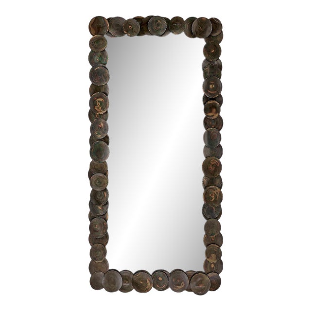 Ember Metal Disc Rectangle Mirror For Sale