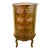 1980s British Colonial Ralph Lauren Style Round Herringbone Cane & Wood Cabinet, 4 Drawers For Sale