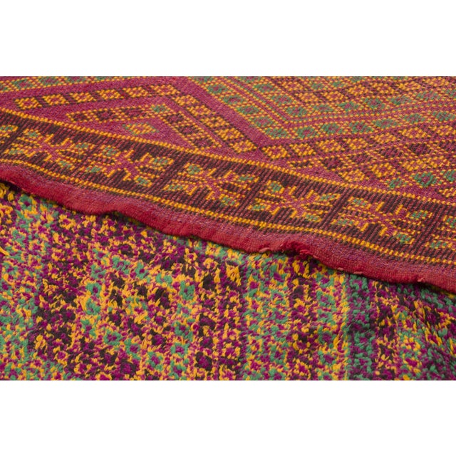 Textile Vintage Moroccan Berber Wool Rug With Geometric Design by Rug & Kilim, 1950-1959 For Sale - Image 7 of 8