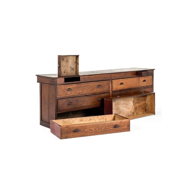 French Oak Haberdashery Shop Counter For Sale - Image 3 of 13