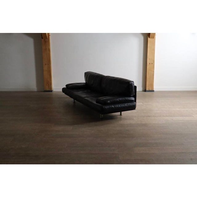 Black Milano 210 Three-Seater Sofa by De Pas, Durbino and Lomazzi for Zanotta, Italy 1980s For Sale - Image 8 of 14