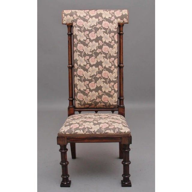 Early 19th Century Gothic Rosewood Chair For Sale - Image 5 of 10