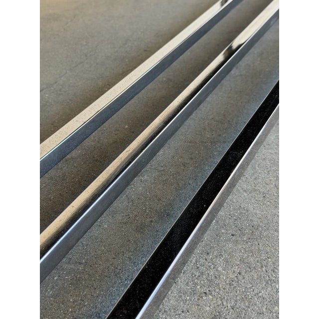 1990s Chrome Tubular Bauhaus Bench For Sale - Image 16 of 18