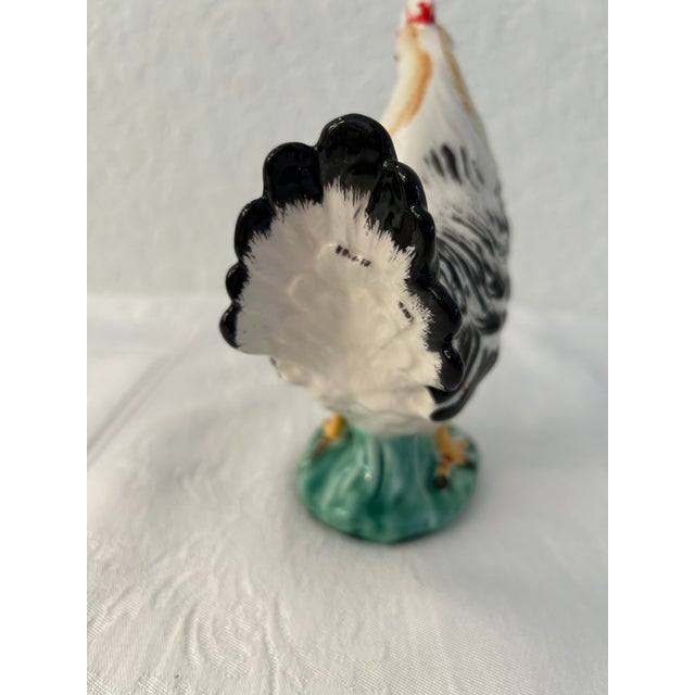 Ceramic Mid-Century Ceramic Rooster Figurines, a Pair For Sale - Image 7 of 8