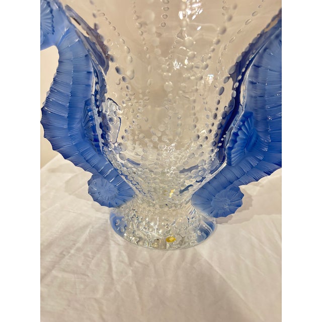 Gemstone Poseidon Vase – Lalique Blue Saphir Edition (3/99) For Sale - Image 7 of 7
