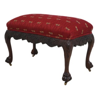 Baker Stately Homes Georgian Mahogany Ottoman For Sale