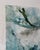 Large Abstract Coastal Original Painting Watercolor Triptych Blue Green Wall Art Modern Signed Framed For Sale - Image 9 of 12