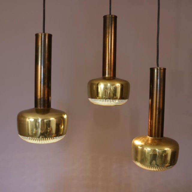 Gold Vl56″ Lamp in Brass by Vilhelm Lauritzen for Louis Poulsen, Denmark, 1950s For Sale - Image 8 of 14