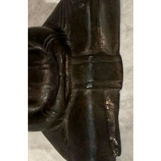 15th Century & Earlier Rare Early Ayutthaya Bronze Seated Buddha – Flame Finial, Original Gilding Traces, 15th Century Thailand. For Sale - Image 5 of 7