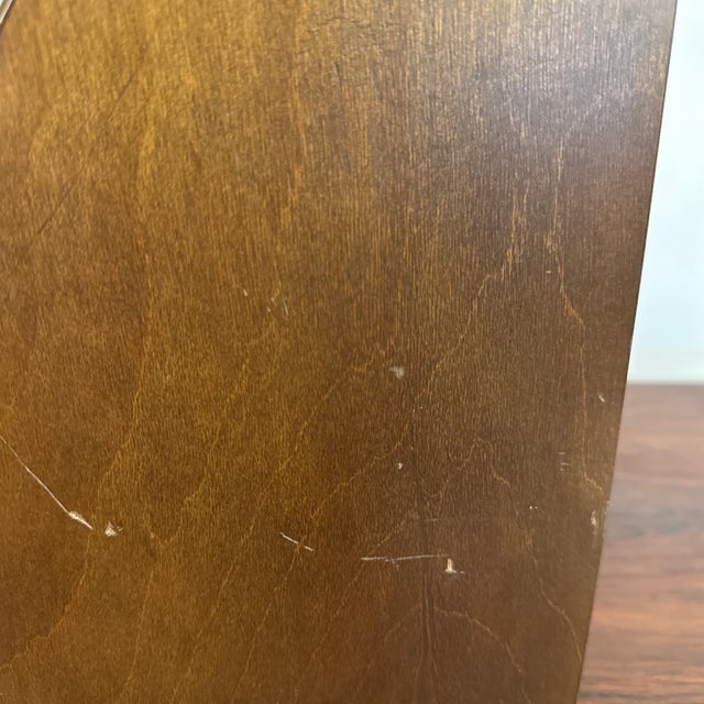Mid 20th Century Mid Century Modern Modeline Wave Table Lamp in Walnut and Brass For Sale - Image 5 of 7