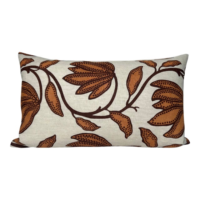 Desert Floral Pillow Cover in Ochre, 12x20 Pillow For Sale