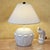 Italian 1970s Italian White Glazed Ceramic Table Lamp With Sculptural Relief Design For Sale - Image 3 of 18