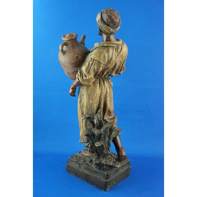 Brown Sculpture of Man in Terracotta by Friedrich Goldscheider for Goldscheider, Austria, Late 1800s For Sale - Image 8 of 18