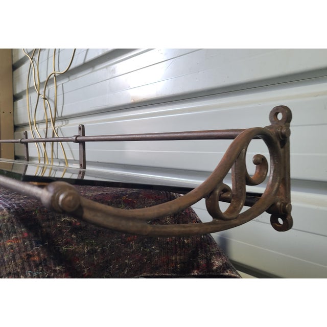 Metal Cast Iron and Steel Shelves, 1900s, Set of 2 For Sale - Image 7 of 18