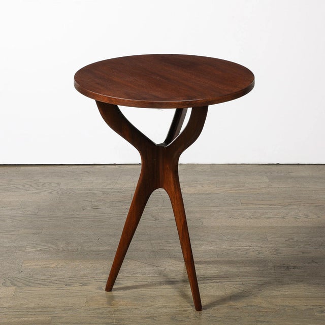Adrian Pearsall Mid-Century Modernist Sculptural Walnut Side Table by Adrian Pearsall For Sale - Image 4 of 12