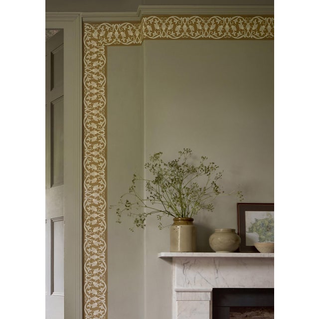 A formal pattern of intertwining grape vines was initially conceived for a stained-glass window by Duncan Dearle (J. H....