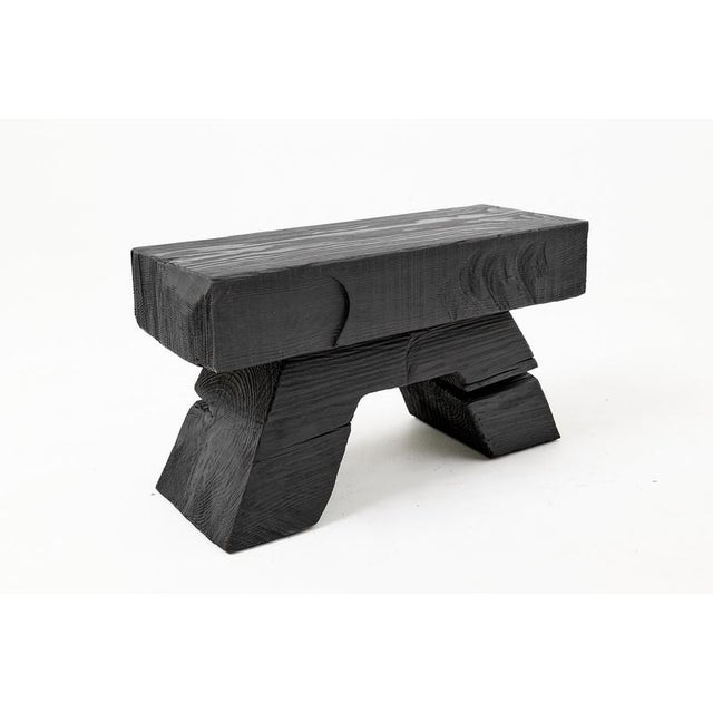 Sculptural Hardwood Side Table by Logniture For Sale - Image 9 of 11