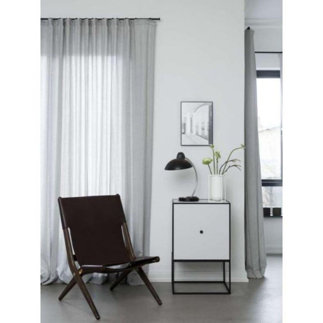 Black Leather Saxe Chair by Lassen For Sale - Image 9 of 15