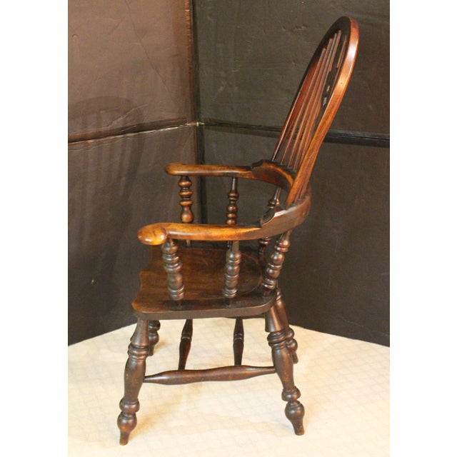 Circa 1830s-40s English High Back Tavern Windsor Arm Chair For Sale - Image 10 of 12