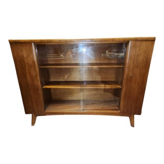 1960s Mid Century Modern English Nathan Teak Bookcase For Sale