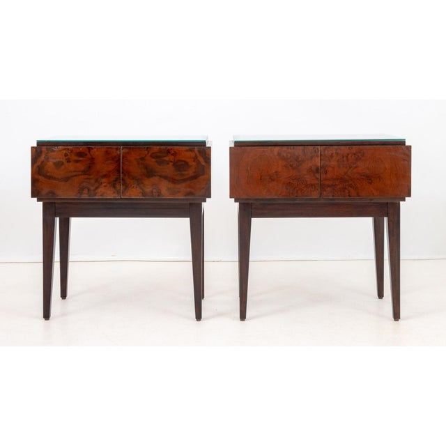 Mid-Century Modern Adam Rogers for Cb2 Mahogany Nightstands, Pair For Sale - Image 3 of 10