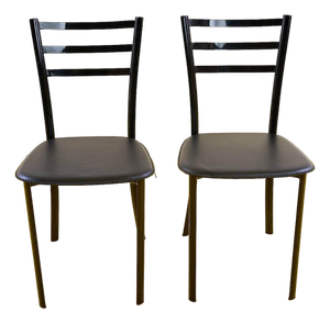Modern Black Chairs, Set of 2