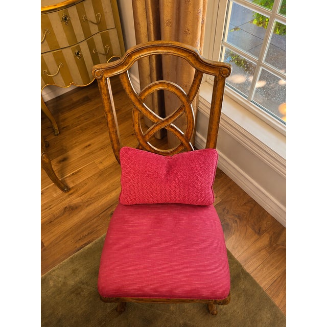 Vintage 10-Piece Carved Wood Dining Chair Set - 8 Side Chairs & 2 Upholstered Armchairs For Sale - Image 9 of 12