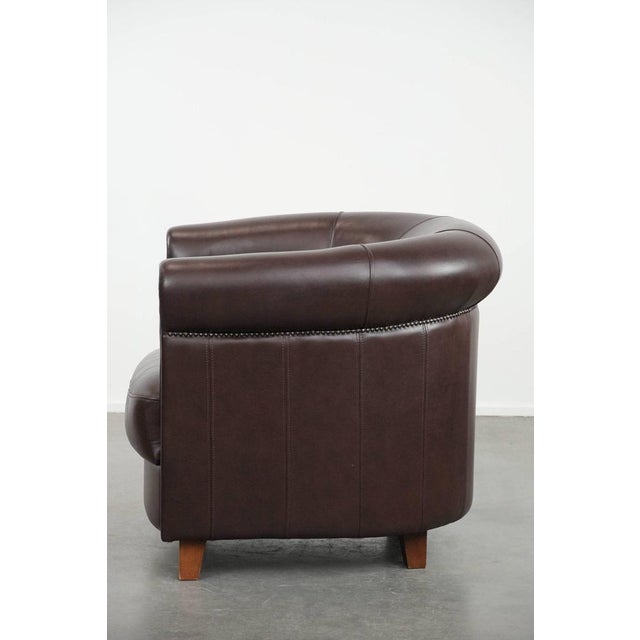 1990s Club Chair in Cowhide Leather For Sale - Image 5 of 14