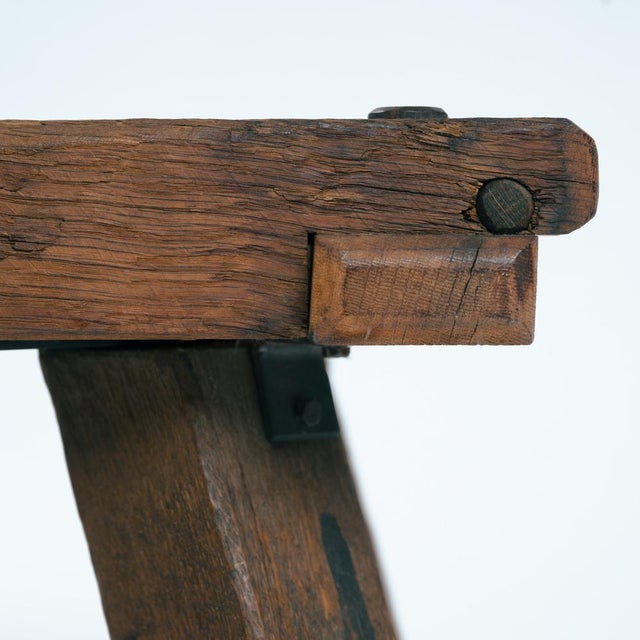 Brutalist Copper and Oak Side Table, 1970s For Sale - Image 14 of 15