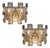 Walter Wall Lights in Crystal and Brass by Ernst Palme for Palwa, 1960s, Set of 2 For Sale