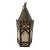 1920s Gothic Tudor Ecclesiastical Gold Painted Metal & Slag Glass Fixture Chandelier For Sale