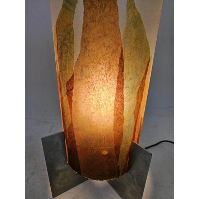 1980s Italian Table Lamp with Leaf Theme, 1980s For Sale - Image 5 of 9