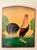 Late 20th Century Signed Paul Kitchin Rooster Folk Art Painting on Board For Sale - Image 4 of 6