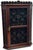 Oxblood Red Outstanding Antique Beautifully Hand Carved Solid Mahogany Wall Hanging Corner Cabinet - Signed & Dated 1900 For Sale - Image 8 of 18