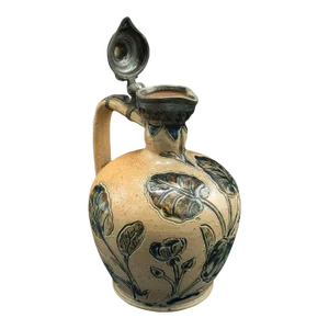 1871's English Antique Decorative Ceramic Flagon