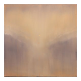 Return to Presence - Original Abstract Minimalist Landscape Oil Painting on Canvas by Mark Acetelli For Sale